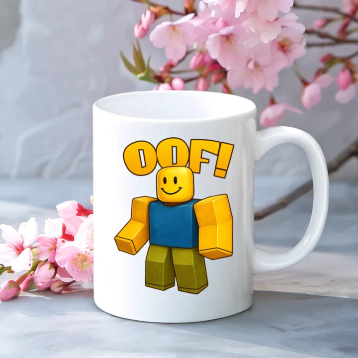 Oof - keramický hrnček s potlačou pre fanúšikov hry Roblox