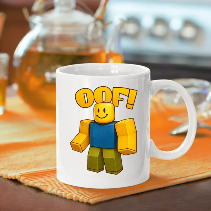Oof - keramický hrnček s potlačou pre fanúšikov hry Roblox