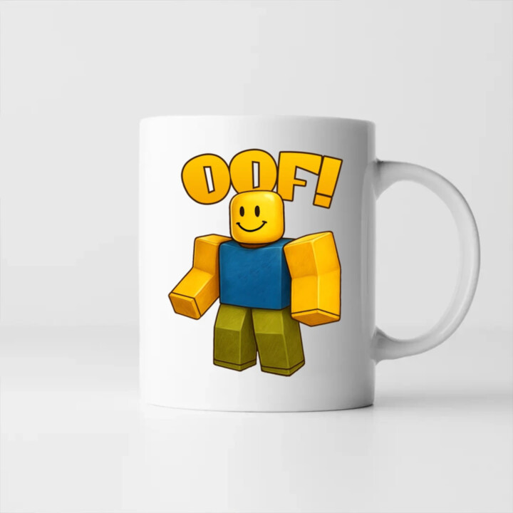 Oof - keramický hrnček s potlačou pre fanúšikov hry Roblox