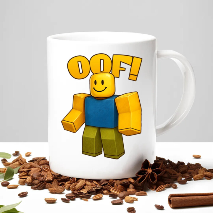 Oof - keramický hrnček s potlačou pre fanúšikov hry Roblox
