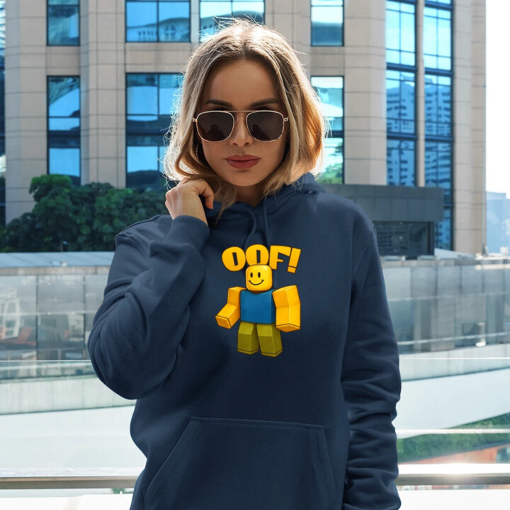 Oof  - dámska mikina s potlačou pre fanúšikov hry Roblox