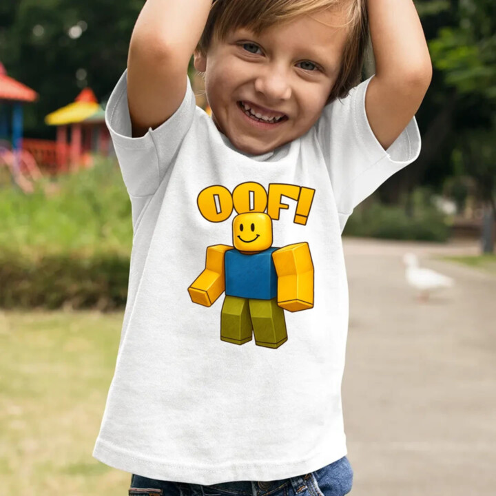 Oof - detské tričko s potlačou pre fanúšikov hry Roblox