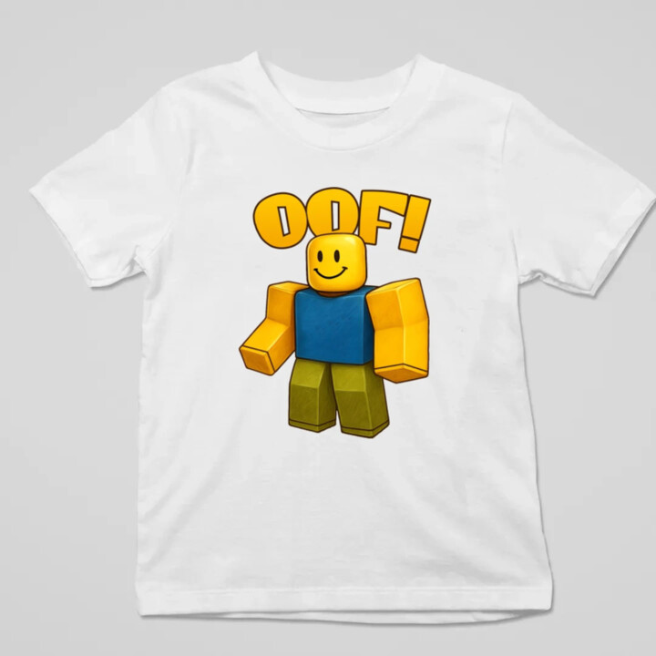 Oof - detské tričko s potlačou pre fanúšikov hry Roblox