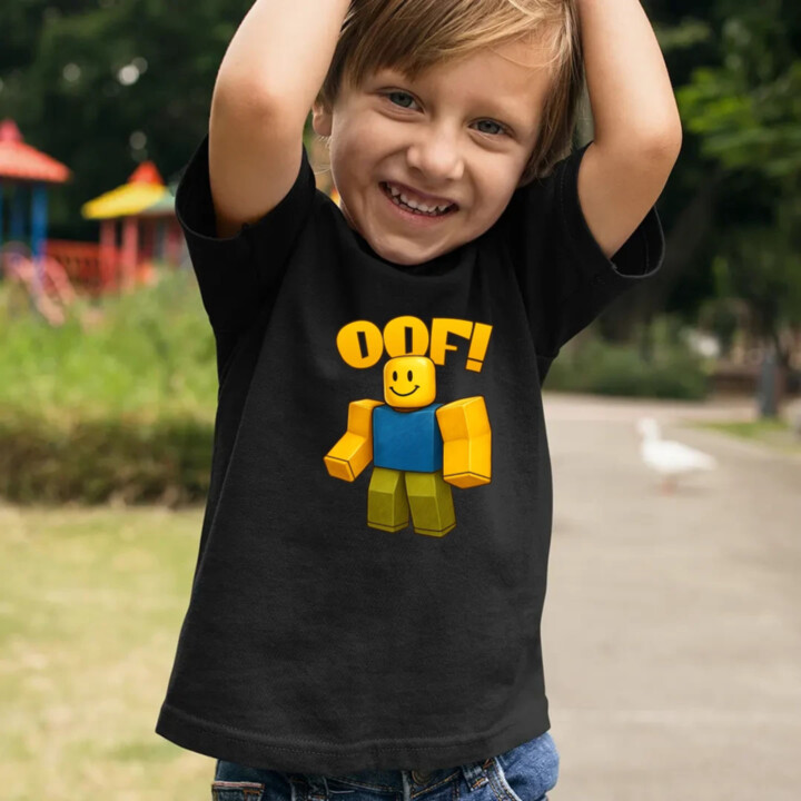 Oof - detské tričko s potlačou pre fanúšikov hry Roblox