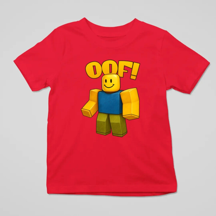 Oof - detské tričko s potlačou pre fanúšikov hry Roblox