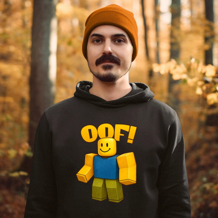 Oof  - pánska mikina s potlačou pre fanúšikov hry Roblox