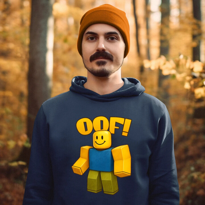 Oof  - pánska mikina s potlačou pre fanúšikov hry Roblox
