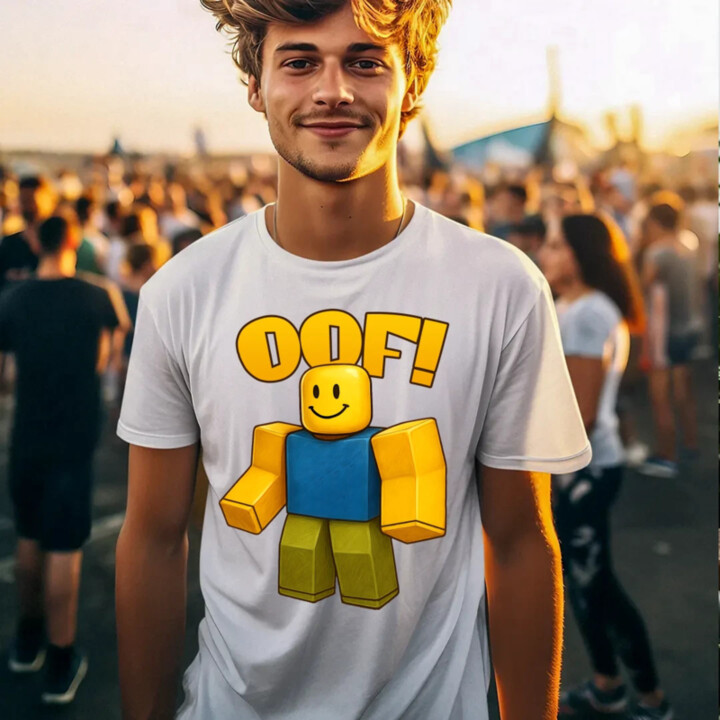 Oof - pánske tričko s potlačou pre fanúšikov hry Roblox