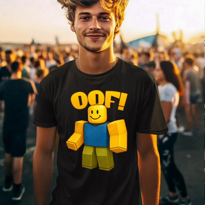 Oof - pánske tričko s potlačou pre fanúšikov hry Roblox