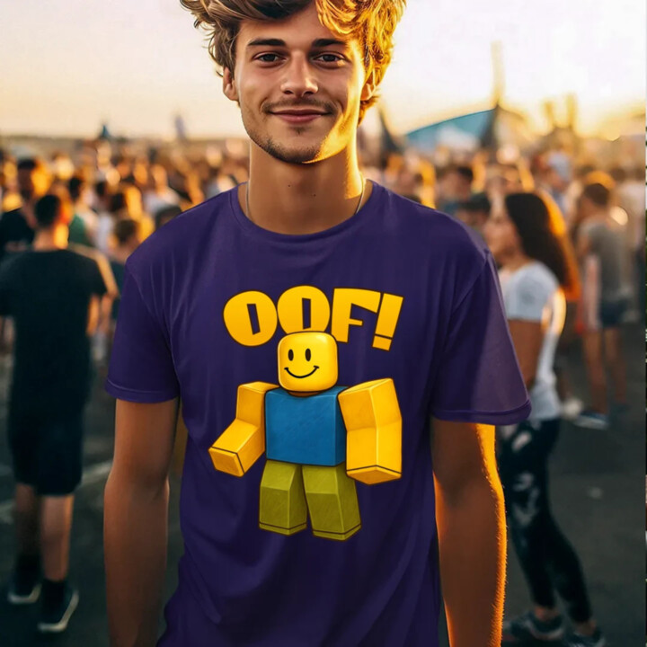 Oof - pánske tričko s potlačou pre fanúšikov hry Roblox