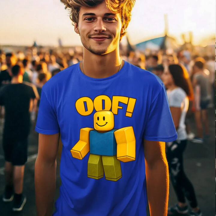Oof - pánske tričko s potlačou pre fanúšikov hry Roblox