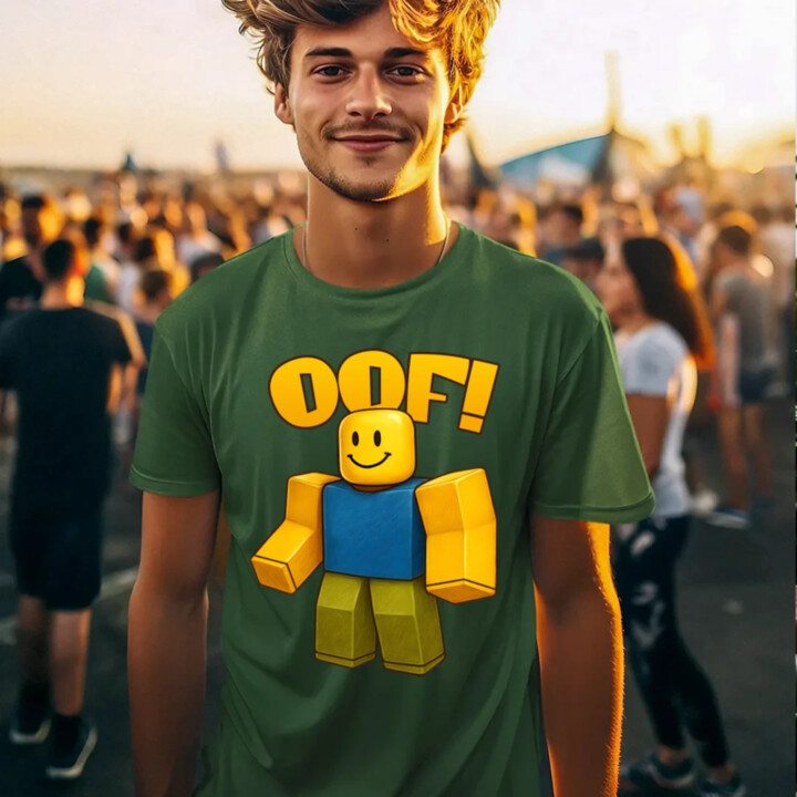 Oof - pánske tričko s potlačou pre fanúšikov hry Roblox