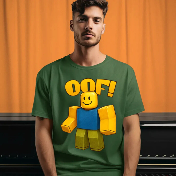 Oof - pánske tričko s potlačou pre fanúšikov hry Roblox