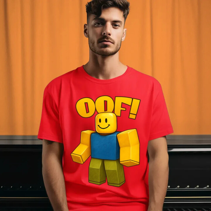 Oof - pánske tričko s potlačou pre fanúšikov hry Roblox