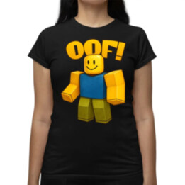 Oof - dámske tričko s potlačou pre fanúšikov hry Roblox