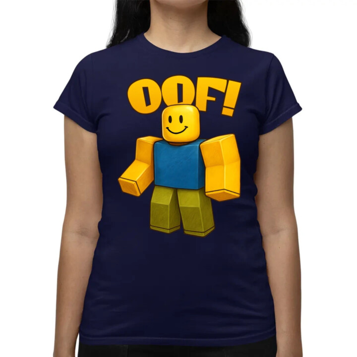 Oof - dámske tričko s potlačou pre fanúšikov hry Roblox