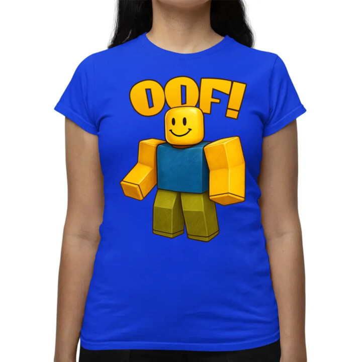 Oof - dámske tričko s potlačou pre fanúšikov hry Roblox