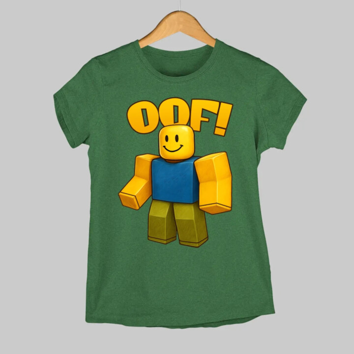 Oof - dámske tričko s potlačou pre fanúšikov hry Roblox
