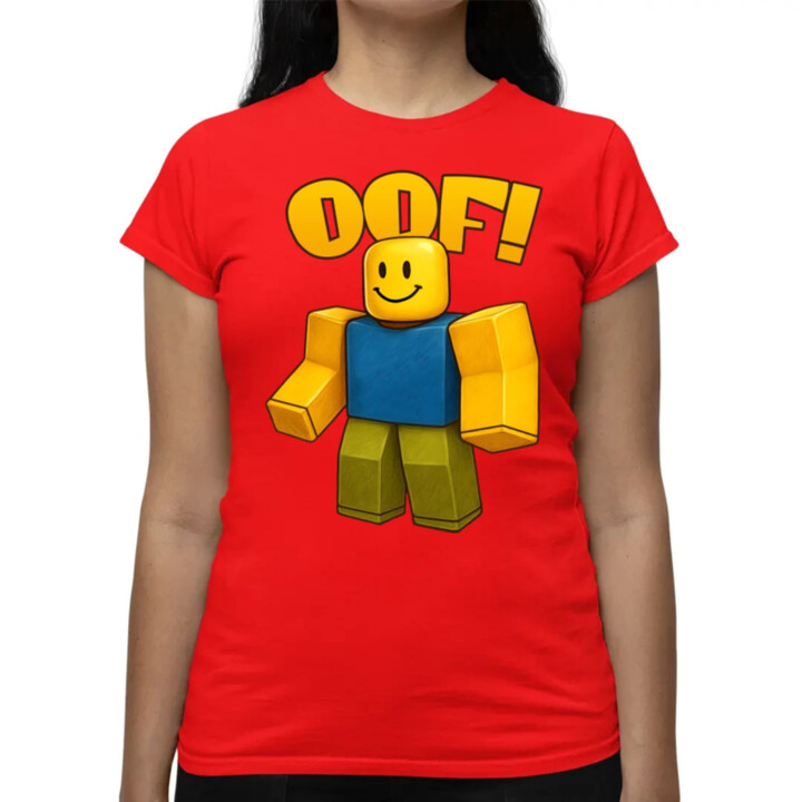 Oof - dámske tričko s potlačou pre fanúšikov hry Roblox