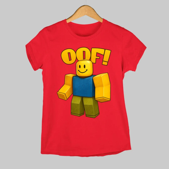 Oof - dámske tričko s potlačou pre fanúšikov hry Roblox