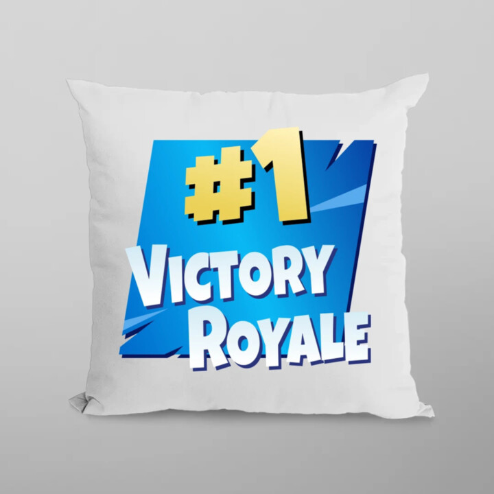 Number 1 Victory Royale - vankúš s potlačou pre fanúšikov hry Fortnite