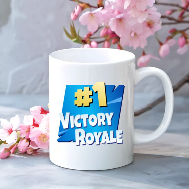 Number 1 Victory Royale - keramický hrnček s potlačou pre fanúšikov hry Fortnite