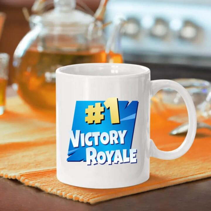 Number 1 Victory Royale - keramický hrnček s potlačou pre fanúšikov hry Fortnite