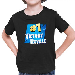 Number 1 Victory Royale - detské tričko s potlačou pre fanúšikov hry Fortnite