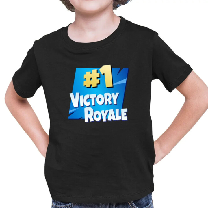 Number 1 Victory Royale - detské tričko s potlačou pre fanúšikov hry Fortnite