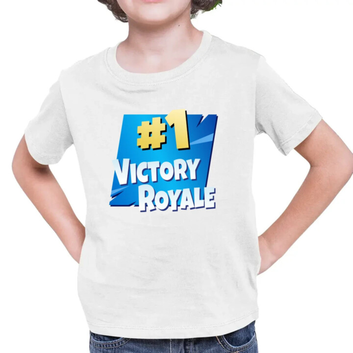 Number 1 Victory Royale - detské tričko s potlačou pre fanúšikov hry Fortnite