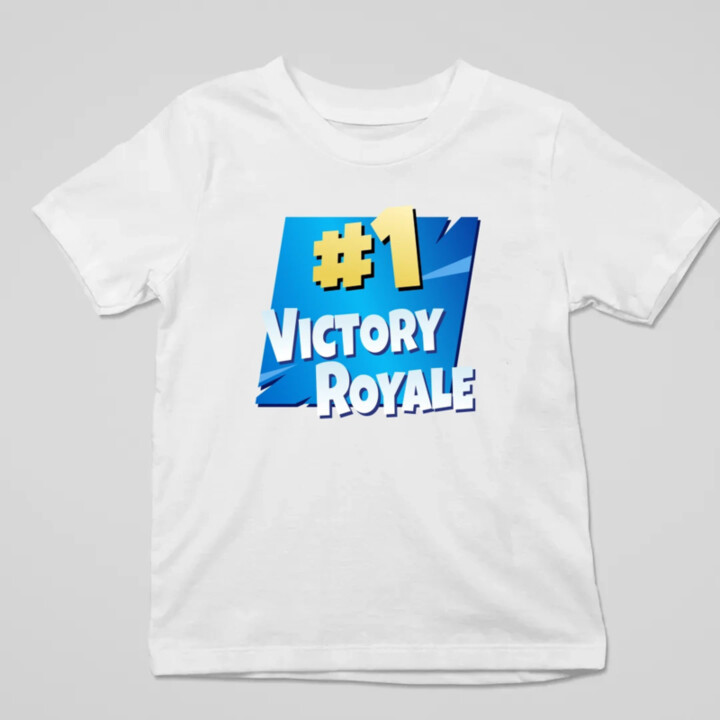 Number 1 Victory Royale - detské tričko s potlačou pre fanúšikov hry Fortnite