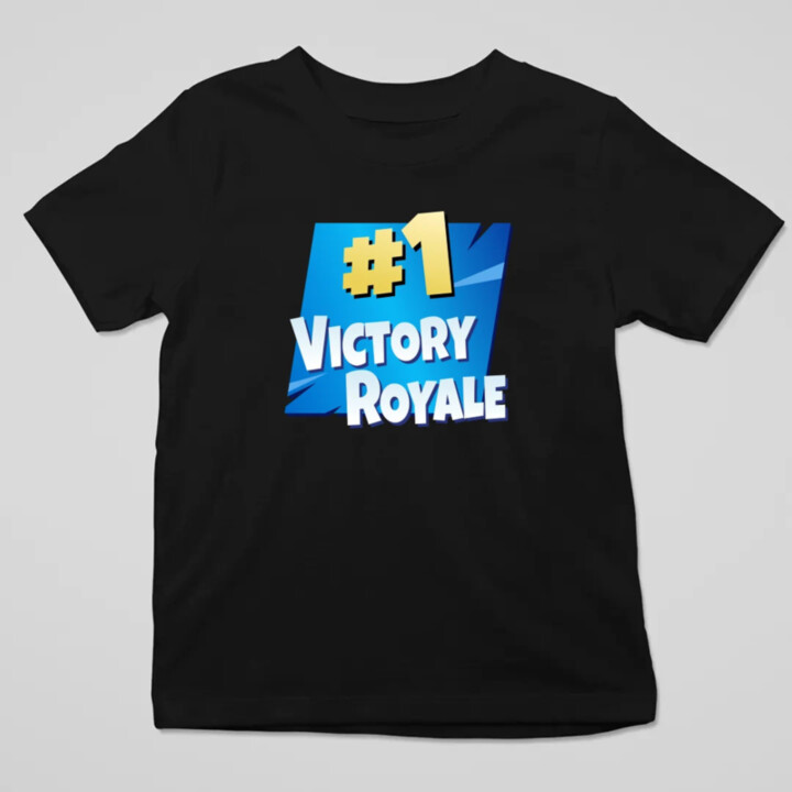 Number 1 Victory Royale - detské tričko s potlačou pre fanúšikov hry Fortnite