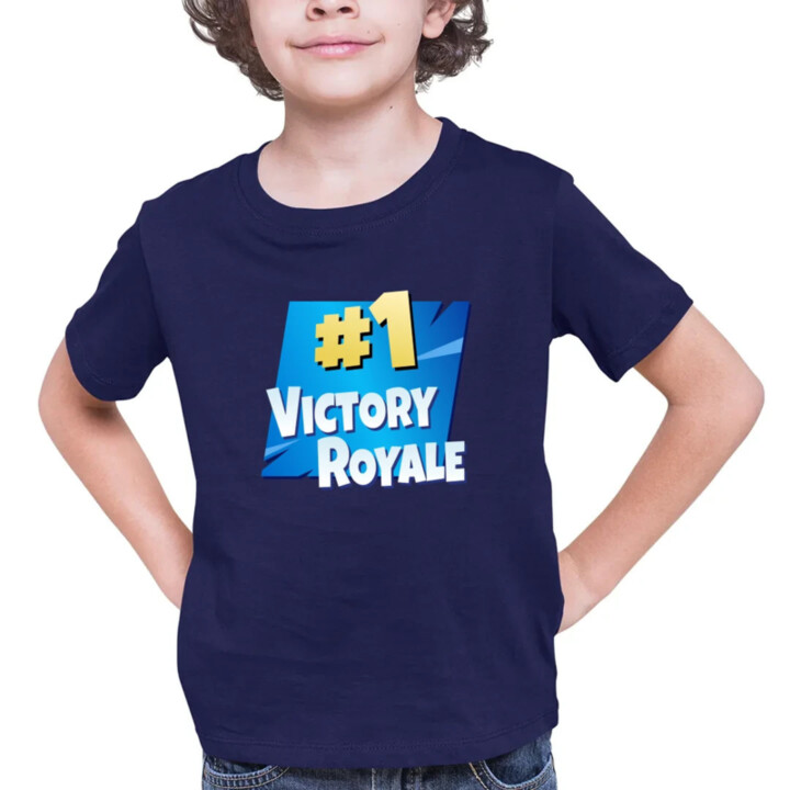 Number 1 Victory Royale - detské tričko s potlačou pre fanúšikov hry Fortnite