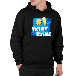 Number 1 Victory Royale  - pánska mikina s potlačou pre fanúšikov hry Fortnite