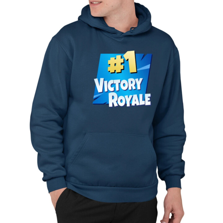 Number 1 Victory Royale  - pánska mikina s potlačou pre fanúšikov hry Fortnite