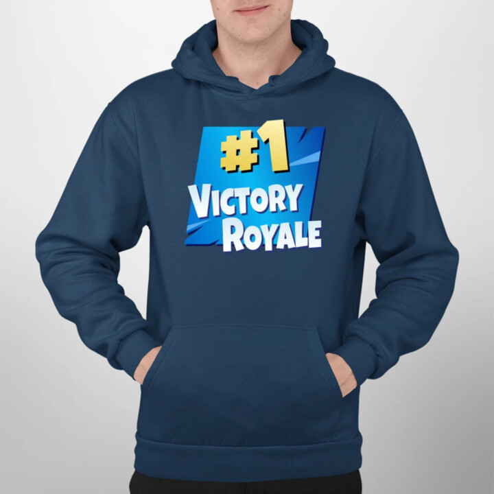 Number 1 Victory Royale  - pánska mikina s potlačou pre fanúšikov hry Fortnite