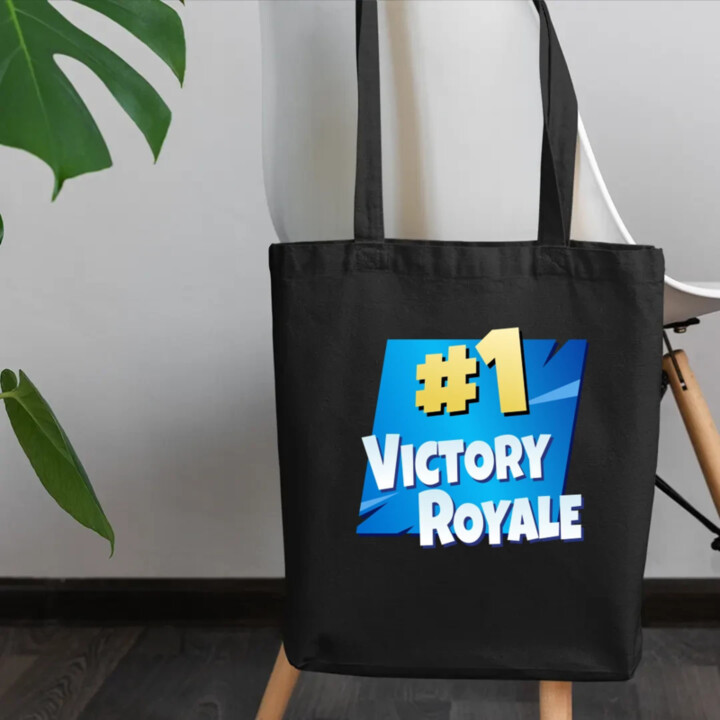 Number 1 Victory Royale - taška s potlačou pre fanúšikov hry Fortnite