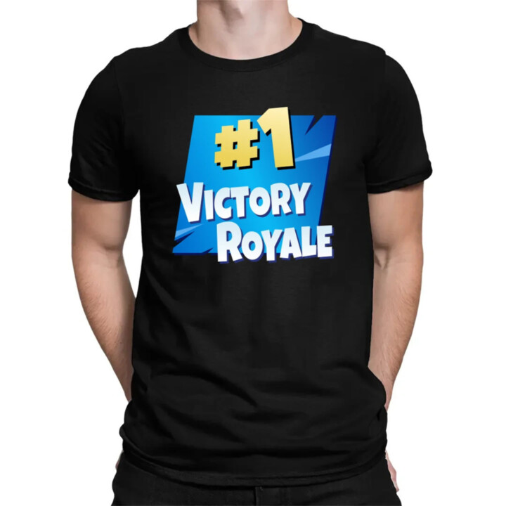 Number 1 Victory Royale - pánske tričko s potlačou pre fanúšikov hry Fortnite