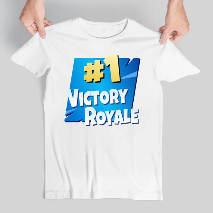 Number 1 Victory Royale - pánske tričko s potlačou pre fanúšikov hry Fortnite