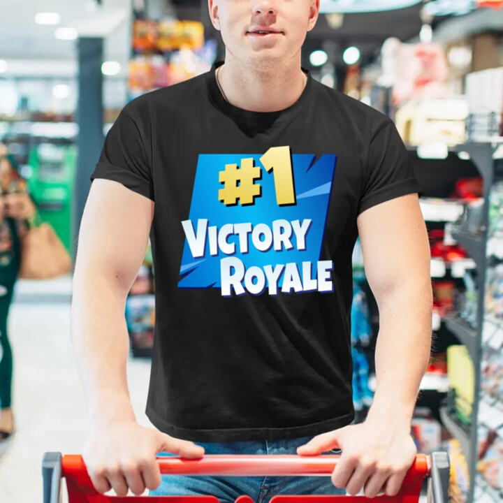 Number 1 Victory Royale - pánske tričko s potlačou pre fanúšikov hry Fortnite