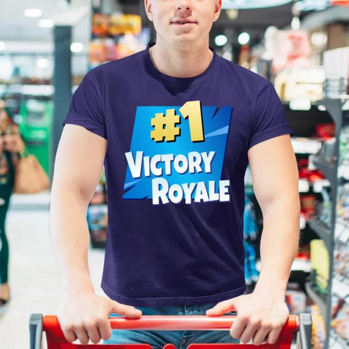 Number 1 Victory Royale - pánske tričko s potlačou pre fanúšikov hry Fortnite