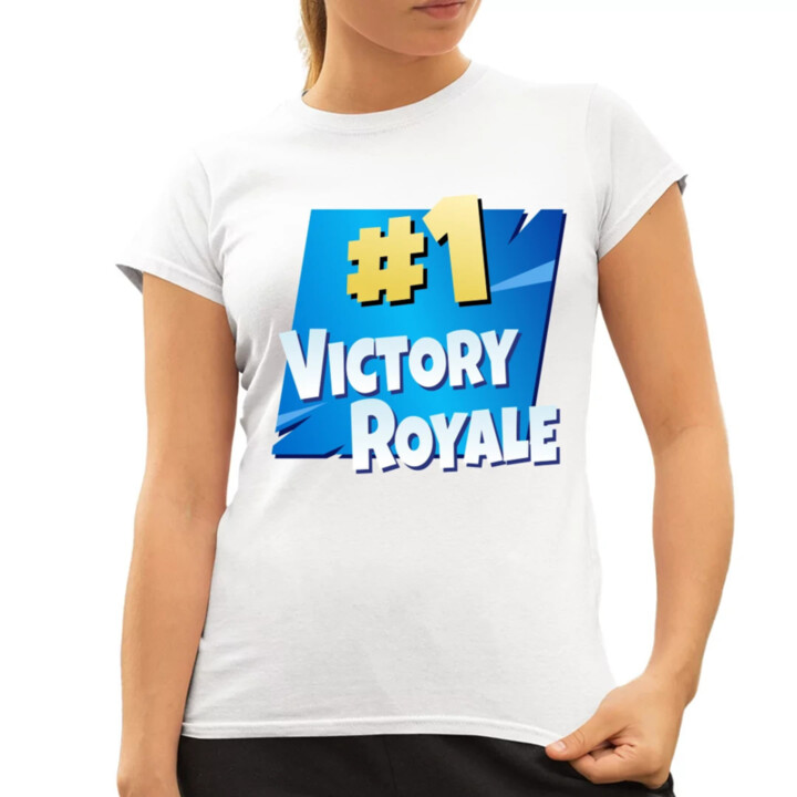 Number 1 Victory Royale - dámske tričko s potlačou pre fanúšikov hry Fortnite