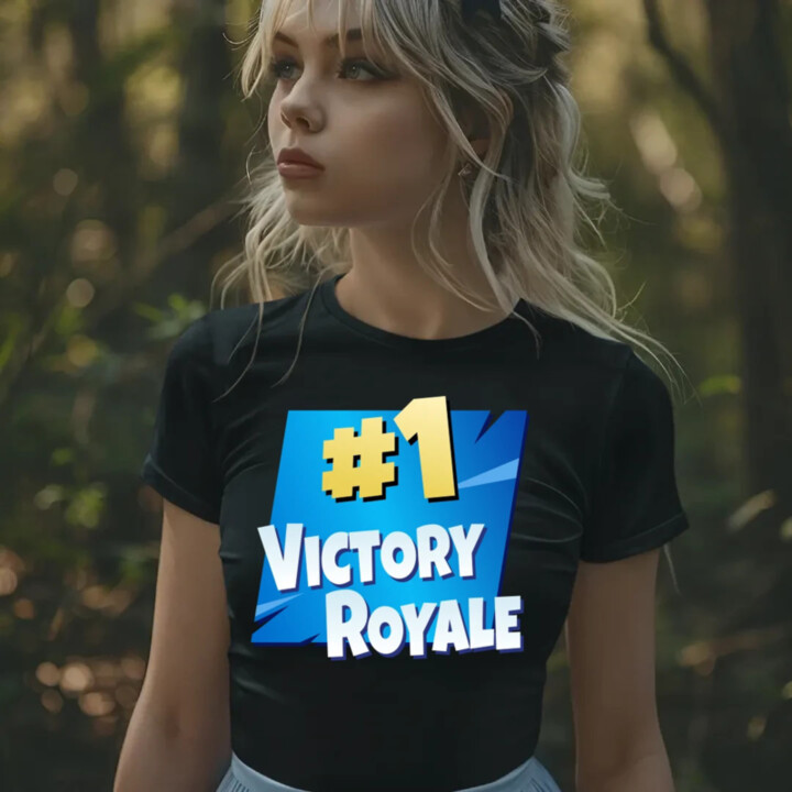 Number 1 Victory Royale - dámske tričko s potlačou pre fanúšikov hry Fortnite