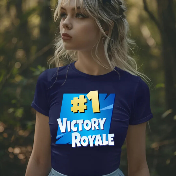 Number 1 Victory Royale - dámske tričko s potlačou pre fanúšikov hry Fortnite