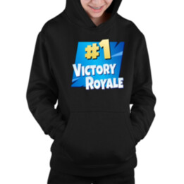 Number 1 Victory Royale - detská mikina s kapucňou pre fanúšikov hry Fortnite