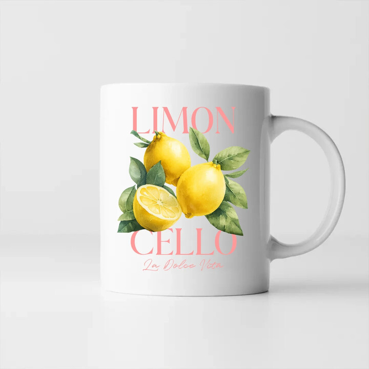 Limoncello La Dolce Vita - Citrón Lemon - keramický hrnček s potlačou