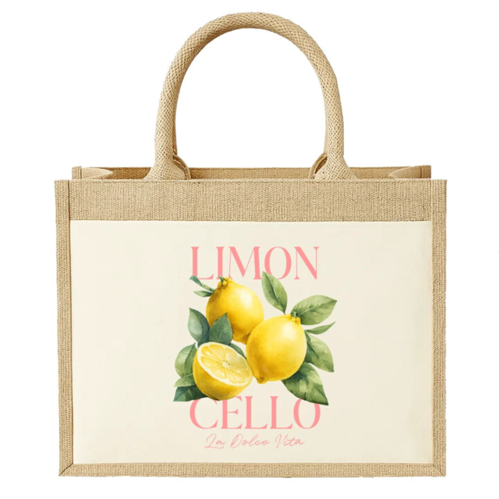 Limoncello La Dolce Vita - Citrón Lemon - Jutová taška s potlačou