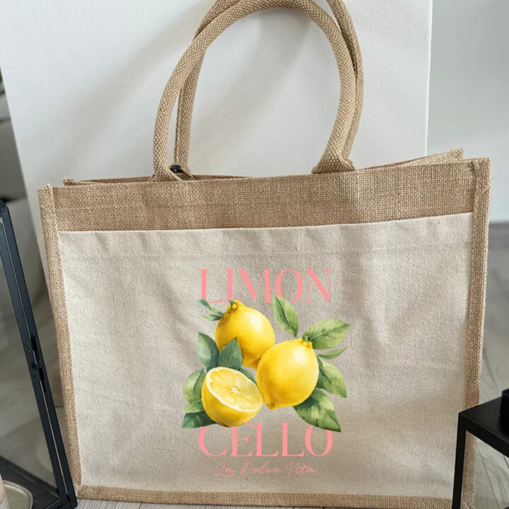 Limoncello La Dolce Vita - Citrón Lemon - Jutová taška s potlačou