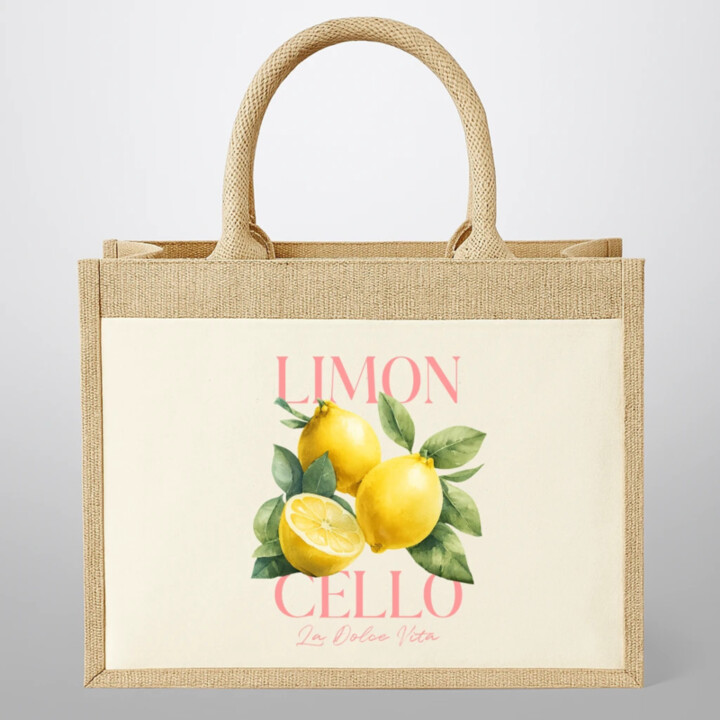 Limoncello La Dolce Vita - Citrón Lemon - Jutová taška s potlačou