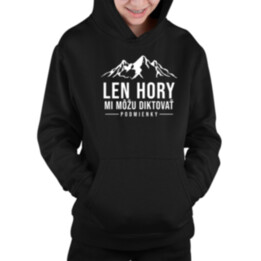 Len hory mi môžu diktovať podmienky - detská mikina s kapucňou